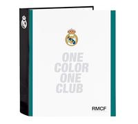 Real Madrid EQUIPAZIONE 26/27 - Cartella a 4 anelli, ideale per bambini di diverse età, confortevole e versatile, qualità e resistenza, 27 x 6 x 33 cm