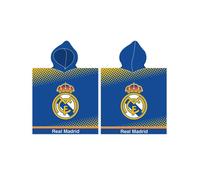 Cf Real Madrid Poncho Asciugamano Cappuccio Beach Football Logo Accappatoio 100%