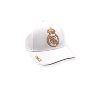 Real Madrid FC Rm3go19p, Cappello Bianco Infantile Regolabile Bianco/Oro 2019 2020 Gioventù Unisex, Taglia Unica