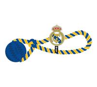 Real Madrid, giocattolo per cani con corda ufficiale e resistente, ideale per giochi di mordere, tirare e mantenere il tuo cane attivo