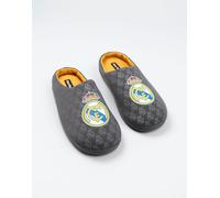 Real Madrid Nero Logo Pantofole Mule Uomini
