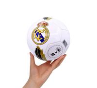 Real Madrid Pallone da Calcio Ufficiale Prodotto su licenza originale. Dimensione Grande. Perfetto per Partita o Allenamento. Colore Oro/Blu/Bianco. Taglia 5.