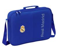Real Madrid, portafoglio extrascolastiche, valigetta portatodo, tracolla, comodo e versatile, qualità e resistenza, 38 x 6 x 28 cm