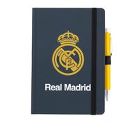 Grupo Erik: Quaderno Real Madrid | Quaderno A5 con copertina rigida, Penna proiettore personalizzata e tasca espandibile, 192 pagine 100 g/m², Real Madrid Gadget