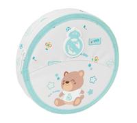 Real Madrid Prescolastico bianco - Astuccio rotondo con 18 pezzi, facile da pulire, astuccio per bambini, ideale per bambini dai 5 ai 14 anni, comodo e versatile, qualità e resistenza, 21 x 3,5 cm