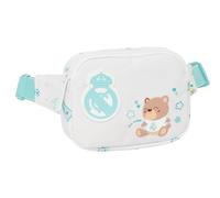 Real Madrid Prescolastico bianco - Marsupio per bambini, ideale per giovani e bambini di diverse età, comodo e versatile, qualità e resistenza, 14 x 4 x 11 cm