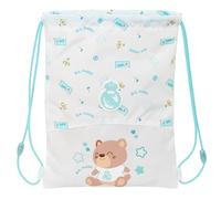 Real Madrid Prescolastico bianco - Zaino a sacco piatto Junior, ideale per bambini di diverse età, comodo e versatile, qualità e resistenza, 26 x 34 cm