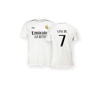 Real Madrid Prima Maglia Stagione 24/25, Vini Jr., S, Replica Home con Licenza Ufficiale
