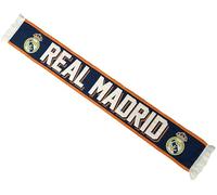 Real Madrid Sciarpa Real Collezione Ufficiale 140 cm, Blu navy e arancione, 140 cm