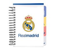Real Madrid, set 26/27, blocco note A6, quaderni, ideale per bambini in età scolastica, comodo e versatile, qualità e resistenza, 10,5 x 14,8 cm