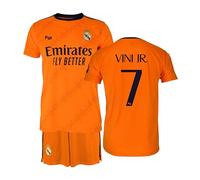 Real Madrid - Set Maglia e Pantaloncini della Seconda Divisa Stagione 24/25, Vini Jr., Bambini 14 Anni, Replica con Licenza Ufficiale