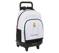 Safta Real Madrid 26/27 33l Wheeled Backpack Bianco Bambini