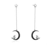 Real Magic Witch in Moon Star Black Orecchini a Goccia Lunghi per Gioielli da Donna, LYLSSSDH