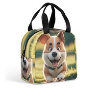 Real Maji Dog Running Lunch Bag per donne e uomini, borsa termica portatile con manico, a prova di perdite, riutilizzabile, per lavoro, picnic, viaggi