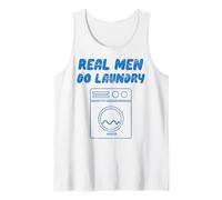 Real Men Do Laundry Divertente Vintage Retro Stay Home Dad Life Canotta