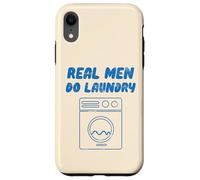 Real Men Do Laundry divertente Vintage Retro Stay Home Dad Life Custodia per iPhone XR