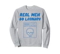 Real Men Do Laundry Divertente Vintage Retro Stay Home Dad Life Felpa