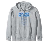 Real Men Do Laundry Divertente Vintage Retro Stay Home Dad Life Felpa con Cappuccio