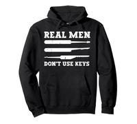 Real Men Don't Use Keys Felpa con Cappuccio