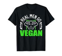 Real Men Go Vegan Diritti degli animali Design per un amante degli animali Maglietta