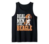 Real Men Love Beagle Design per Il Proprietario del Cane Beagle Canotta