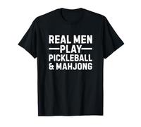 Real Men Play Pickleball And Mahjong Maglietta