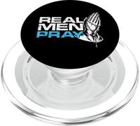 Real Men Pregare Pregando Mani Croce Gesù Dio Crede Regalo PopSockets PopGrip per MagSafe