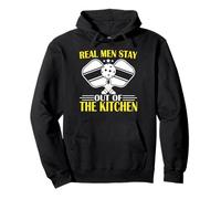 Real Men Stay Out of the Kitchen Funny Pickleball per uomo Felpa con Cappuccio