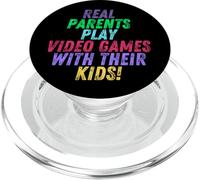 Real Parents Play Video Games With Their Kids Gamer Mom Dad PopSockets PopGrip per MagSafe