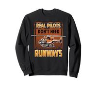 Real Pilots Don't Need Runways Funny Helicopter Pilot Pun Felpa