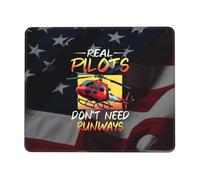 Real Pilots Don't Need Runways Tappetino Mouse Base in Gomma Mousepad Soffice Tappetini per Il Mouse per Laptop Ufficio Gioco 25X30Cm