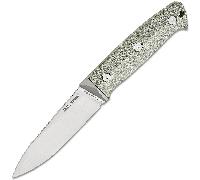 Real Steel Black Thorn Micarta Satin con bolster in titanio RE-3621GM