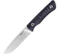 Real Steel Bushcraft Plus II, Black G10,Full Flat Grind Satin 14C28N RE-3721F