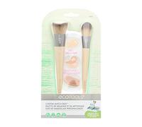 Real Techniques EcoTools Custom Match Duo Set di Pennelli da Trucco con Coperchio