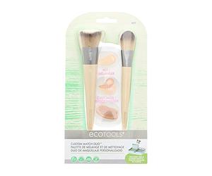 Real Techniques EcoTools Custom Match Duo Set di Pennelli da Trucco con Coperchio