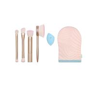 Real Techniques Cofanetto pennelli Endless Summer Glow – set 6 pezzi rosa con spugna e guanto