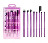 Real Techniques Everyday Eye Essentials Set di 8 Pennelli per il Trucco, Pennelli per Occhi per Eyeliner, Ombretto, Sopracciglia e Ciglia, Pratici per Viaggi, Set Regalo Fibra sintetica
