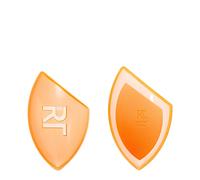 Real Techniques Edizione limitata Miracle Complexion Sponge & Sponge Case Ornament, per una finitura naturale senza striature, dimensioni da viaggio, riempitivo per calze