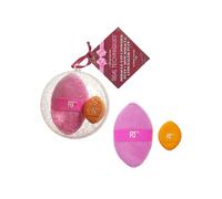 Real Techniques Miracle 2-in-1 Powder Puff & Mini Miracle Concealer Puff Set, Dual-Sided Versatile Makeup Tools for Powder & Cream, Precise Coverage, Vegan, Cruelty-Free, Latex-Free Foam Technology