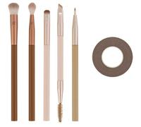 Real Techniques Collezione New Nudes Daily Swipe Eye Set Fine Liner Brush 088 + Deluxe Crease Brush 086 + Smudge Brush 087 + Angled Brow Brush 089 + Precision Point Blending Brush 085 + Brow Spoolie 090 + Makeup Tape 1 Stk.