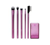 Real Techniques Set Completo Occhi | Cinque strumenti per stendere e lavorare l'ombretto, delineare l'eyeliner e separare le ciglia, con un pratico portapennelli