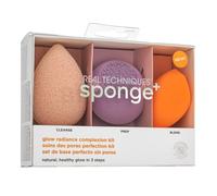 Real Techniques Sponge+ Glow Radiance Complexion Kit 3 pezzi - Set di spugne makeup