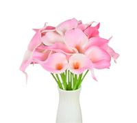 Real Touch Calla Lily 5 pezzi for matrimoni e decorazioni for la casa | Fiori artificiali in PU bianco for bouquet da sposa e composizioni for la tavola