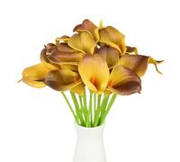 Real Touch Calla Lily 5 pezzi for matrimoni e decorazioni for la casa | Fiori artificiali in PU bianco for bouquet da sposa e composizioni for la tavola