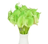 Real Touch Calla Lily 5 pezzi for matrimoni e decorazioni for la casa | Fiori artificiali in PU bianco for bouquet da sposa e composizioni for la tavola