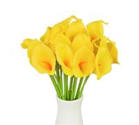 Real Touch Calla Lily 5 pezzi for matrimoni e decorazioni for la casa | Fiori artificiali in PU bianco for bouquet da sposa e composizioni for la tavola