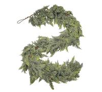 Real Touch Cedar Garland - 59,06 pollici | Thickness Winter Door Cedar Pine Garland | Red Christmas 2 Tone Foil Ceiling Decorations Christmas Decoration, Room Decoration