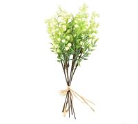 Real Touch - Rami di bacche finte, 35 cm, per albero di Natale (bianco)
