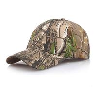 Real Tree Camouflage Baseball Cap Cappello da caccia Army Airsoft Oak Leaf Head Cover, Marrone, Verde, Taglia unica