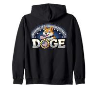 Real USA Flag DOGE Crypto Meme Dept of Government Efficiency Felpa con Cappuccio